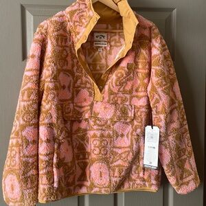 Billabong warm, pink fuzzy sweater